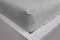 Prześcieradła - Prześcieradło z mikrofibry 180x200 szare z gumką - miniaturka - grafika 1