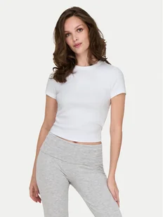 ONLY T-Shirt Val 15339774 Biały Slim Fit - Koszulki i topy damskie - miniaturka - grafika 1