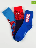 Skarpetki damskie - Spiderman Skarpety (3 pary) "Spider-Man" w kolorze niebiesko-czerwono-czarnym - miniaturka - grafika 1