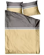 Pościel - Greno Pościel satynowa 160x200 beżowa szara Amber Frotex 23 - miniaturka - grafika 1