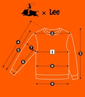 Bluzy męskie - Lee FLAG CREW Academy Blue niebieska bawełniana bluza męska z logo M - miniaturka - grafika 1