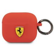 Akcesoria do słuchawek - Ferrari Ferrari FEA3SILRE AirPods 3 cover czerwony/red Silicone - miniaturka - grafika 1