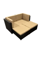 Meble ogrodowe - Komplet wypoczynkowy na taras czarny - miniaturka - grafika 1