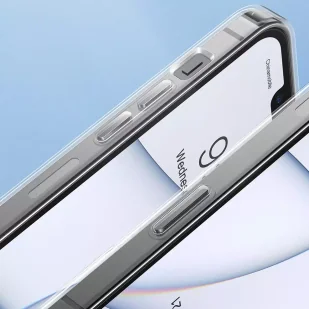 Baseus Frosted Glass Case etui pokrowiec do iPhone 13 Pro Max sztywna obudowa z żelową ramką czarny (ARWS001101) - Etui i futerały do telefonów - miniaturka - grafika 11