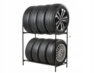 METALOWY STOJAK NA 8 OPON KOŁA REGAŁ UNIWERSALNY - Akcesoria motoryzacyjne - miniaturka - grafika 1