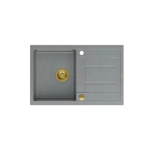 Quadron HB8203U5-G1_P2O Morgan 111 Silver stone (szary/złoty) - Zlewozmywaki - miniaturka - grafika 1