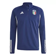 Koszulki męskie - adidas FIGC TR Topy Męskie Długie Dzianiny, Dark Blue, XL - miniaturka - grafika 1