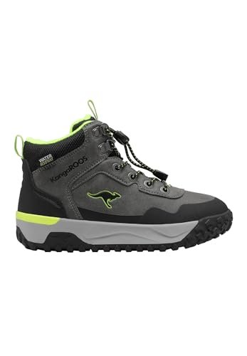 KangaROOS Unisex K-NB Vivi RV śniegowce, Steel Grey/Limetta, 35 EU, Steel Grey Limetta, 35 EU