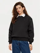 Bluzy damskie - Tommy Hilfiger Bluza WW0WW41246 Czarny Relaxed Fit - miniaturka - grafika 1