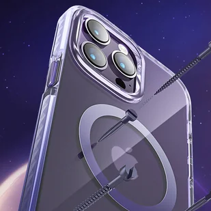 Kingxbar PQY Ice Crystal Series magnetyczne etui iPhone 14 Plus MagSafe różowo-niebieskie - Etui i futerały do telefonów - miniaturka - grafika 8