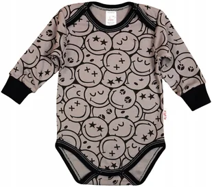Body długi rękaw 2 napy EMOTKI 80 KLEKLE - Body dla niemowląt - miniaturka - grafika 1