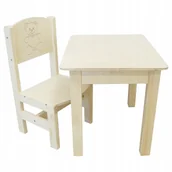 Zestawy mebli dla dzieci - STOLIK 37/50 + KRZESEŁKO MALUCH PEŁNE + GRAWER - miniaturka - grafika 1