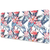 Podkładki na biurko - Podkładka na biurko Tropikalny malowany flaming 90x45 cm - miniaturka - grafika 1