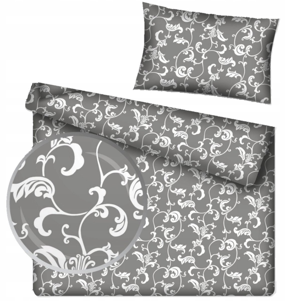Pościel bawełniana 160x200 z 1 poszewką 70x80 dziecięca ornament 193sza