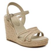 Espadryle damskie - Espadryle Tommy Hilfiger Essential Basic Wedge Sandal FW0FW07220 Sandalwood RBT - miniaturka - grafika 1