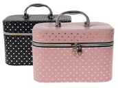 Kosmetyczki, organizery i kuferki - Kuferek walizka z lusterkiem zamek M Mix - miniaturka - grafika 1