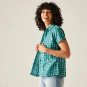 Koszule damskie - Regatta Damska koszula z krótkim rękawem Mindano VIII Zielony, Rozmiar: 38 - miniaturka - grafika 1