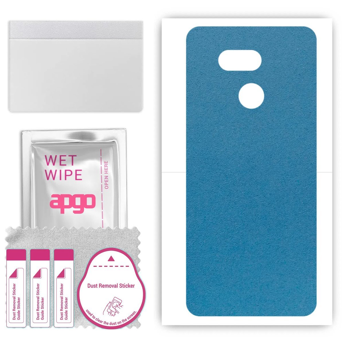 Folia naklejka skórka strukturalna na TYŁ Zamsz do HTC Desire 12s - Zamsz Niebieski - apgo SKINS