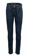 Spodnie męskie - Spodnie Męskie, Ciemne JEANSY, Regular Fit, Zwężana Nogawka -PAKO JEANS - Pako Jeans - miniaturka - grafika 1