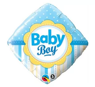 Qualatex Balon foliowy 18" Baby Boy niebieski 14637 - Baby shower i roczek - miniaturka - grafika 1
