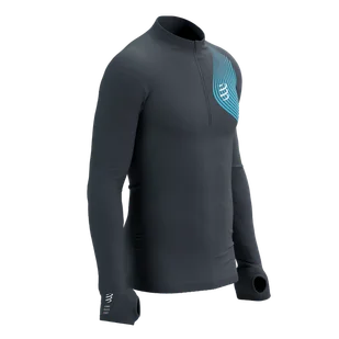 COMPRESSPORT Bluza do biegania męska WINTER TRAIL POSTURAL LS TOP magent/hawaiian - Bluzy sportowe męskie - miniaturka - grafika 6