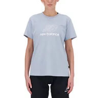 Koszulki i topy damskie - Koszulka New Balance WT41816LAY - niebieska - miniaturka - grafika 1