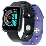 Smartwatch - Celly Trainerbeat Czarny, Fioletowy - miniaturka - grafika 1