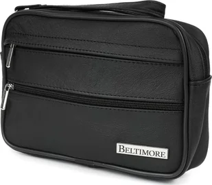 Beltimore Saszetka męska skórzana do ręki czarna Beltimore R02 - Nerki - miniaturka - grafika 1