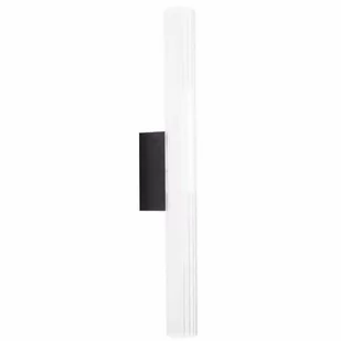 Podłużny kinkiet Fayette W0365 Maxlight LED 12W 3000K IP44 metalowy szklany czarny - Lampy ścienne - miniaturka - grafika 1