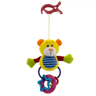 Euro Baby ZABAWKI Zabawka klips miś - Grzechotki dla dzieci - miniaturka - grafika 1