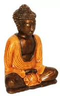 Figurki dekoracyjne - BUDDA ORIENTALNA FIGURKA INDONEZJA 16CM - miniaturka - grafika 1