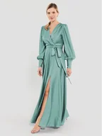 Sukienki - Swing Sukienka wieczorowa 5AE00600 Turkusowy Regular Fit - miniaturka - grafika 1