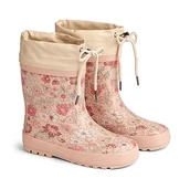 Kalosze damskie - Wheat Unisex dziecięce buty termiczne, kalosze z nadrukiem Junior, rozmiary dla chłopców i dziewczynek, 100% naturalny kauczuk, buty przeciwdeszczowe, 2036 Rose Dust Flowers, 31 EU - miniaturka - grafika 1