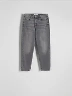 Spodnie damskie - Reserved - Jeansy mom fit - szary - miniaturka - grafika 1