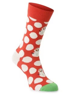 Happy Socks - skarpety z drobnej dzianiny, czerwony|wielokolorowy - Skarpetki damskie - miniaturka - grafika 1