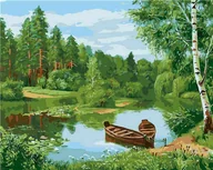 Malowanie po numerach - Artnapi 40x50cm Obraz Do Malowania Po Numerach Na Drewnianej Ramie - Pejzaż Leśny - miniaturka - grafika 1
