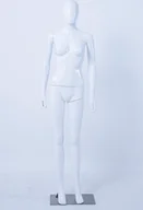 Manekiny wystawowe - DF5-B Kobieta manekin biały błyszczący kolor skóry szykowny nowoczesny piękny - miniaturka - grafika 1