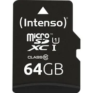 Karty pamięci - Intenso MicroSDXC Class 10 UHS-I 64GB (3423490) - miniaturka - grafika 1