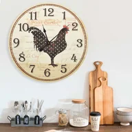 Zegary - VidaXL Lumarko Zegar ścienny z motywem koguta, kolorowy, 60 cm, MDF - miniaturka - grafika 1