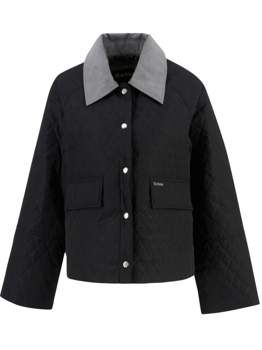 giacche damskie barbour international - kirby quilted jacket - czarny