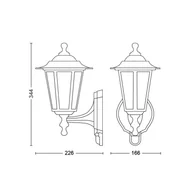 Lampy ogrodowe - Philips Lampa zewnętrzna z czujnikiem ruchu Peking, możliwość ściemniania, czarny, aluminium - miniaturka - grafika 1