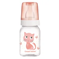 Butelki dla niemowląt - Butelka 120 Ml Bpa Free Różowy Kotek 0M+ - miniaturka - grafika 1