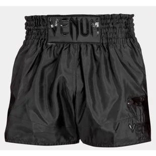 Spodenki Muay Thai Venum Classic Shorts Black/Black - Kimona, stroje i obuwie - miniaturka - grafika 1