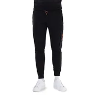 Spodnie sportowe męskie - Spodnie adidas Essentials Brandlove Fleece HL9375 - czarne - miniaturka - grafika 1