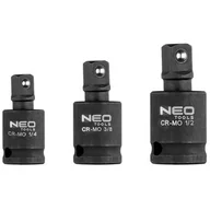Bity - Zestaw przegubów udarowych 3szt 1/4", 3/8", 1/2" NEO TOOLS 10-256 - miniaturka - grafika 1