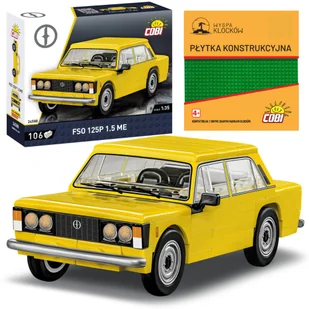 Klocki Cobi 24588 Samochód Fso 125p 1.5 Me Duży Fiat Auto 106 El. + PŁYTKA - Klocki - miniaturka - grafika 1