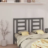 Inne meble do sypialni - Lumarko Wezgłowie łóżka, szare, 126x4x100 cm, lite drewno sosnowe - miniaturka - grafika 1