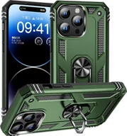 Etui i futerały do telefonów - Etui na telefon komórkowy Armor Shield do Apple iPhone 15 Pro Ultra Hybrid Case Protective Cover, zielony - miniaturka - grafika 1