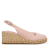Espadryle damskie - Espadryle Tommy Hilfiger Mid Wedge Espad Slingback Speck FW0FW09472 Różowy - miniaturka - grafika 1