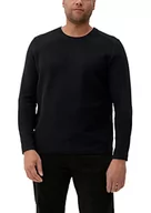 Swetry męskie - s.Oliver Big Size sweter męski, czarny, XXL - miniaturka - grafika 1